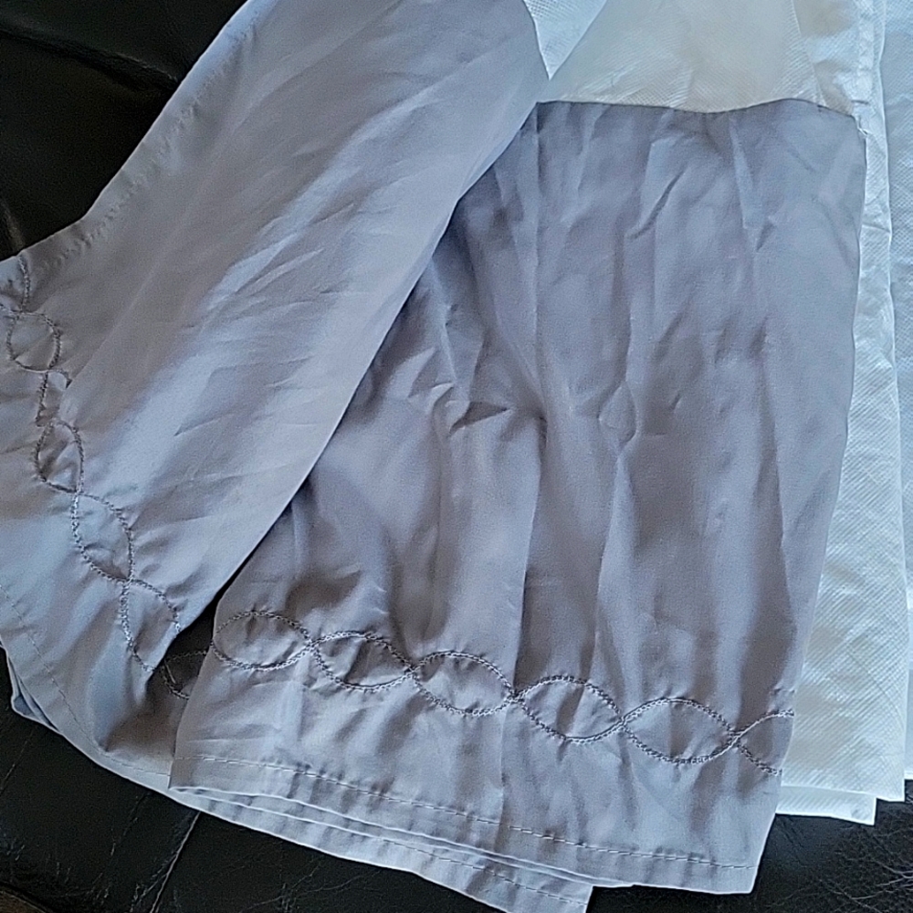 Gray bedskirt